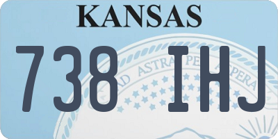 KS license plate 738IHJ