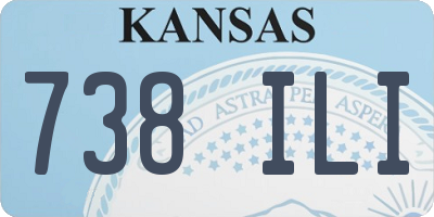 KS license plate 738ILI