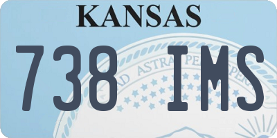KS license plate 738IMS