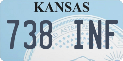 KS license plate 738INF