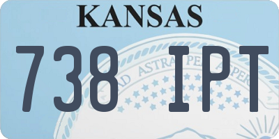 KS license plate 738IPT