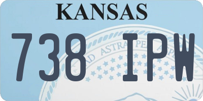 KS license plate 738IPW