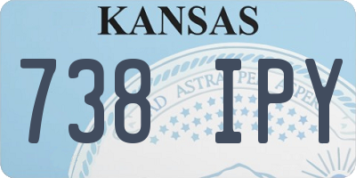 KS license plate 738IPY