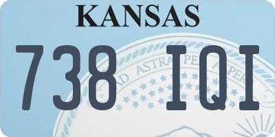 KS license plate 738IQI