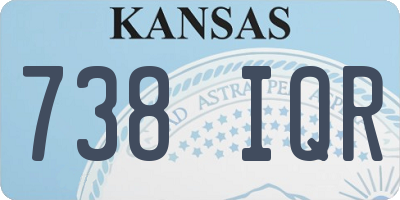 KS license plate 738IQR