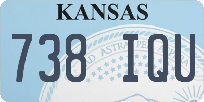 KS license plate 738IQU