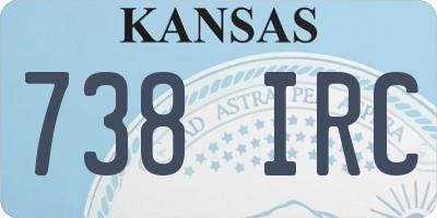 KS license plate 738IRC