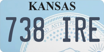 KS license plate 738IRE