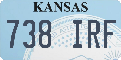 KS license plate 738IRF