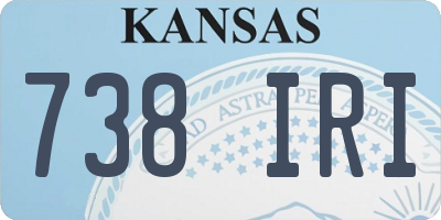 KS license plate 738IRI