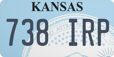KS license plate 738IRP