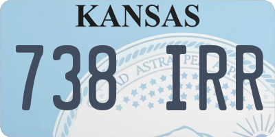 KS license plate 738IRR