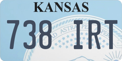 KS license plate 738IRT