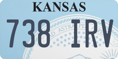 KS license plate 738IRV
