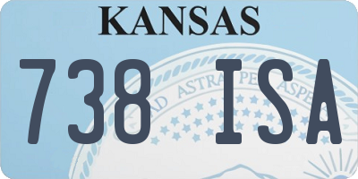 KS license plate 738ISA