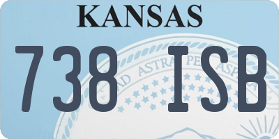KS license plate 738ISB