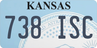 KS license plate 738ISC