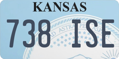 KS license plate 738ISE
