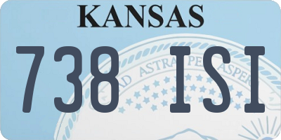 KS license plate 738ISI