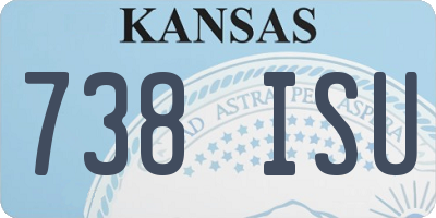 KS license plate 738ISU