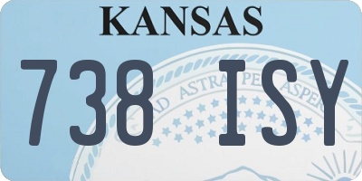 KS license plate 738ISY