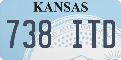 KS license plate 738ITD