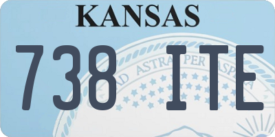 KS license plate 738ITE