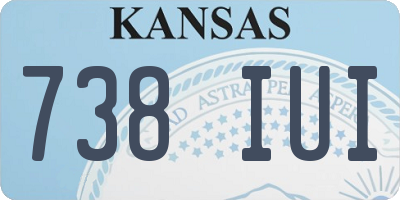 KS license plate 738IUI