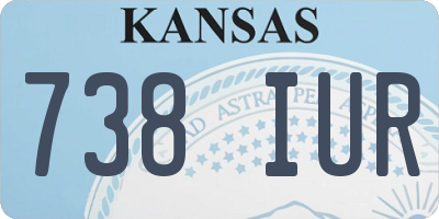 KS license plate 738IUR