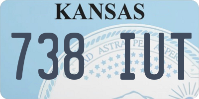 KS license plate 738IUT