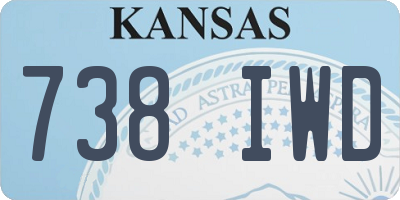 KS license plate 738IWD