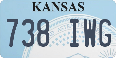 KS license plate 738IWG