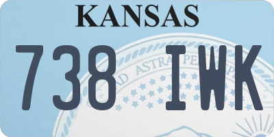 KS license plate 738IWK
