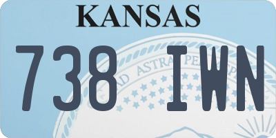KS license plate 738IWN
