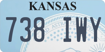 KS license plate 738IWY