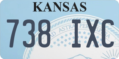 KS license plate 738IXC
