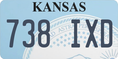 KS license plate 738IXD