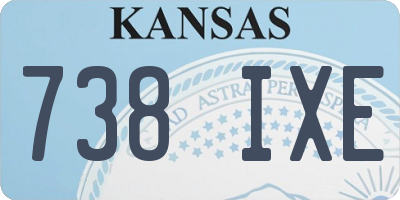 KS license plate 738IXE