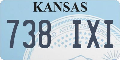KS license plate 738IXI