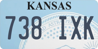 KS license plate 738IXK