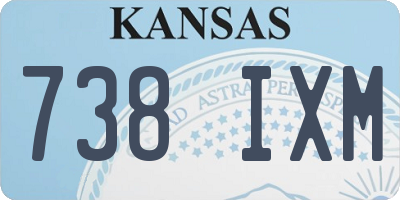 KS license plate 738IXM