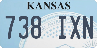 KS license plate 738IXN