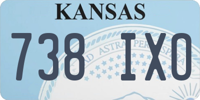 KS license plate 738IXO