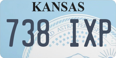 KS license plate 738IXP