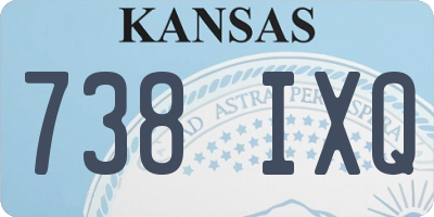 KS license plate 738IXQ