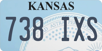 KS license plate 738IXS