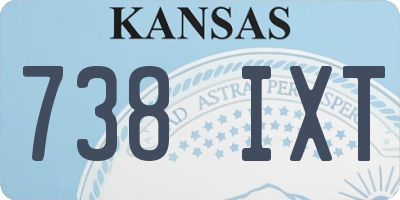 KS license plate 738IXT
