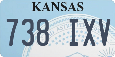 KS license plate 738IXV