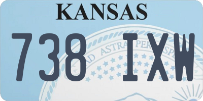 KS license plate 738IXW
