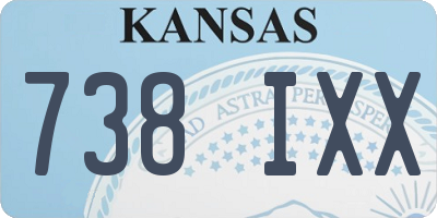 KS license plate 738IXX